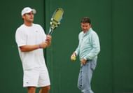 Andy Roddick and Jimmy Connors at the 2007 Artois Championships.